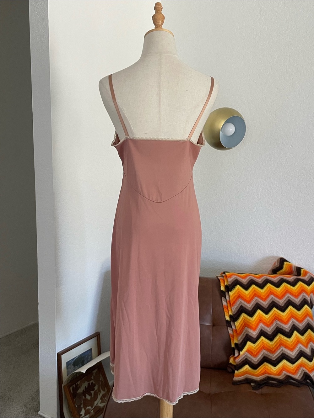 SOLD Vintage 1960s 1950s Romantic Trad Wife Lace Slip Dress - Picture 2 of 6
